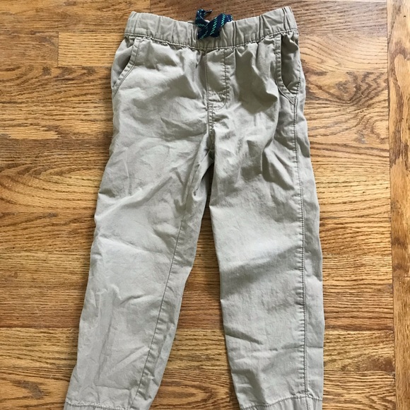 Toddler Boy Carters Cotton Poplin Pull on Cargo Pants Blue Tan Green 5T